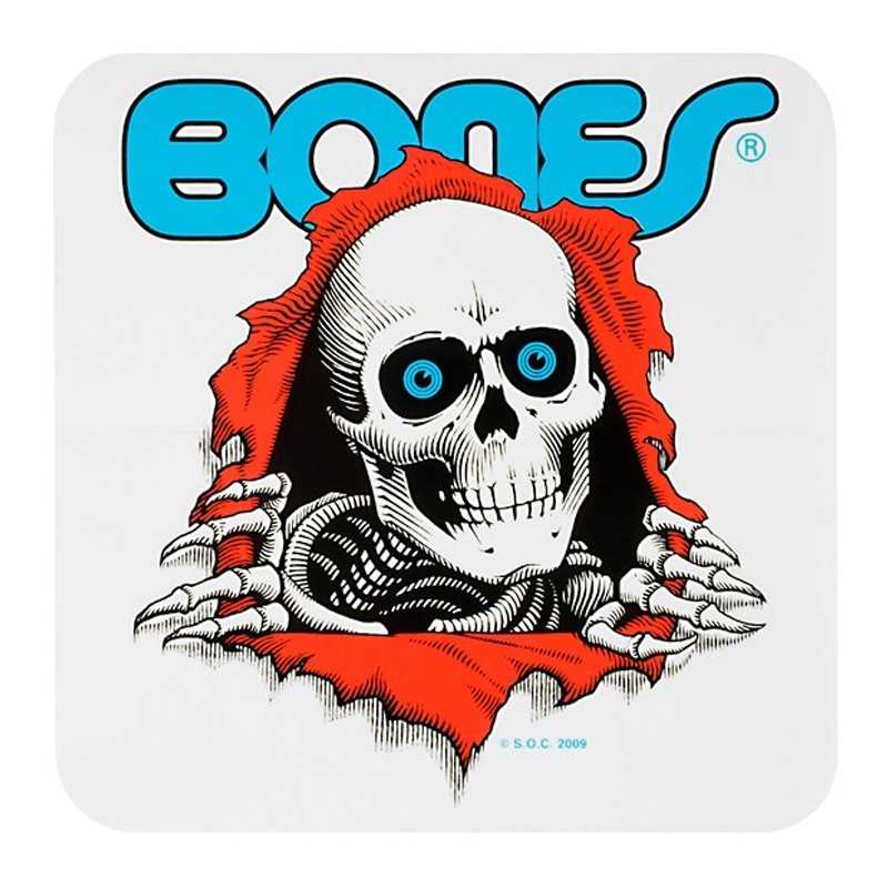 Powell Peralta Bones Brigade Ripper White Clear Skateboard Sticker Diecut 3" New 