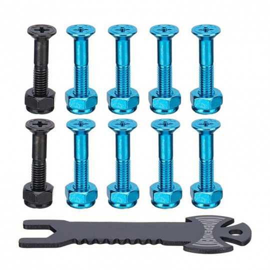 Wrench Skateboard Longboard Hardware 25mm/1 inch Multi-color MagiDeal 1 Set 8 Pieces Bolts/Nuts 