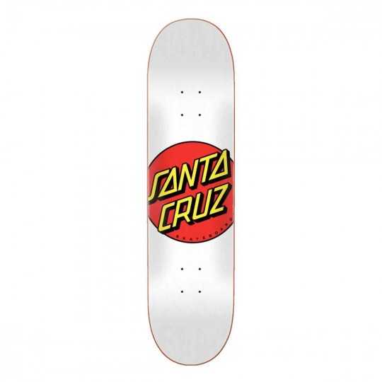Santa Cruz Classic Dot 8" White Skateboard Deck