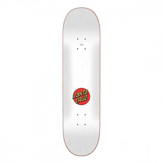 Santa Cruz Classic Dot 8" White Skateboard Deck