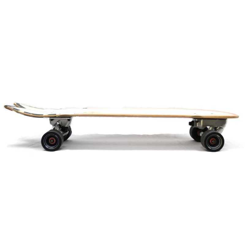 FunTomia Longboard Skateboard Drop Through Cruiser Complete Board with Mach1 High Speed Ball Bearing T-Tool with and without LED Wheels Mod. Camber - Blank Maple