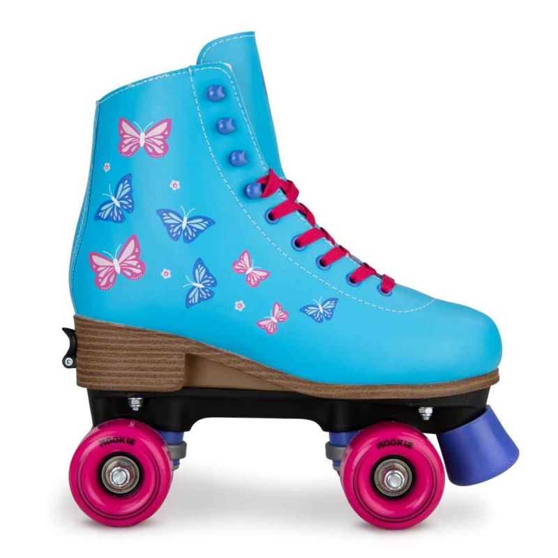 Rookie Blossom Blue Adjustable Kids Artistic Quad Roller Skates 