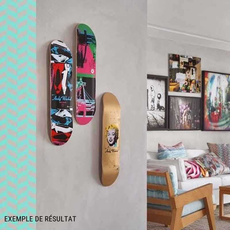 Support mural pour skateboard meollo (2 unités) - noir - Conforama
