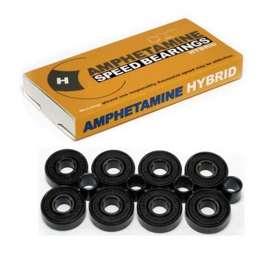 Amphetamine 8 x 22 x 7 mm Hybrid Ceramic Steel Skate Ball Bearing 