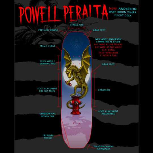 Powell Peralta Anderson Baby Heron 8.4" Flight Planche Skateboard