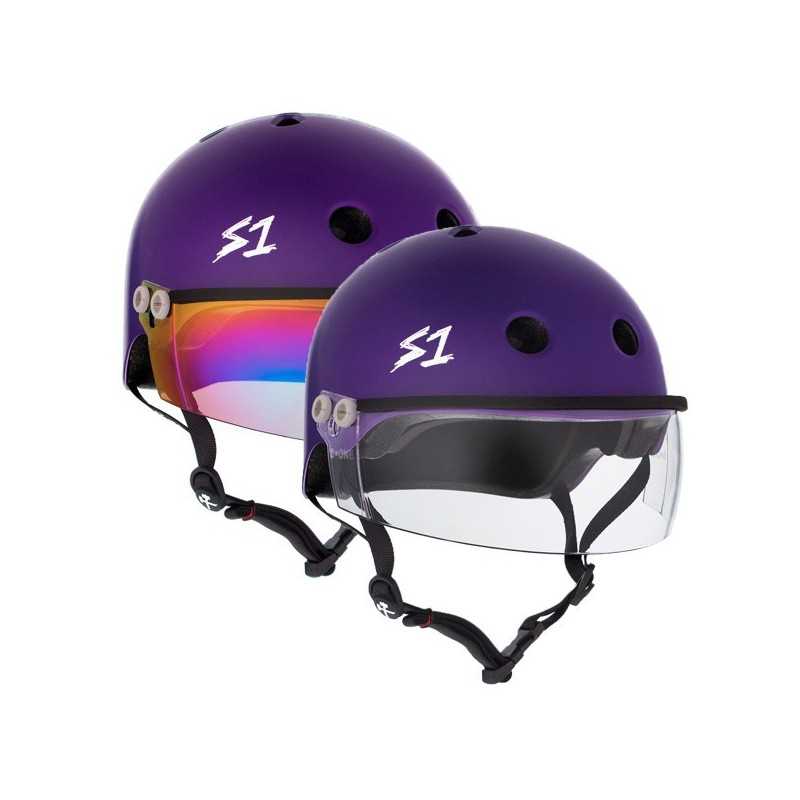 S-One Lifer Purple With Visor Roller Derby Helmet